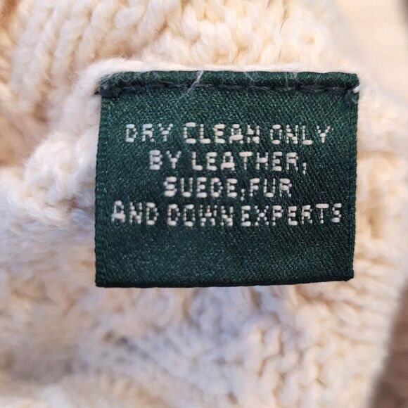 Ralph Lauren Size S Cream Cable Knit Sweater Equestrian Country Western Braided - Picture 4 of 6